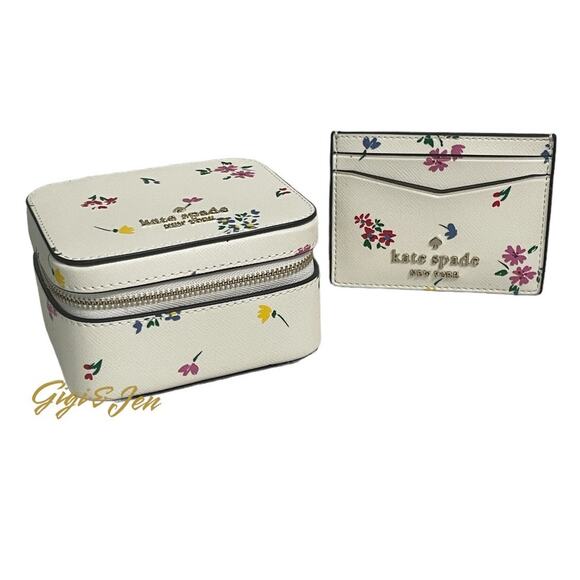 Kate Spade BUNDLE Garden Bouquet Jewelry Holder & card Holder New - Picture 1 of 9